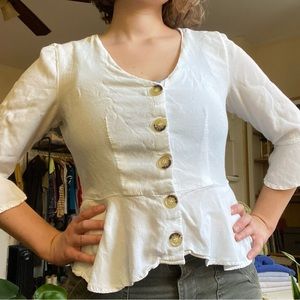 White Button Down Blouse